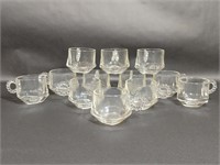 12 Hazel Atlas Boopie Bead Handle Glass Cups