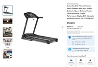 W599  Sunny SF-T7515SMART Treadmill Auto Incline