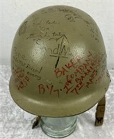 Steel Helmet Souvenired From The Iraqi War