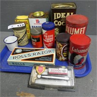 Advertising Kitchen Spice Tins & Rolls Razor