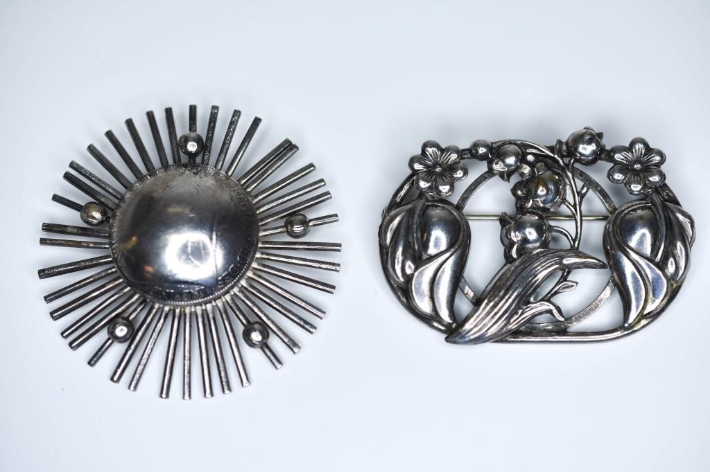Silver Brooch Grouping
