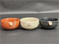 Ceramic Japanese Rice Bowl Trio