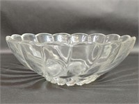 Hazel Atlas Clear Glass Spiral Design Bowl