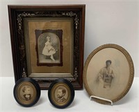 Antique Cabinet Cards, Frames & Photos 1800's