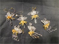12 spun glass angel ornaments