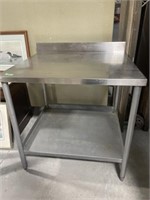 Commercial Stainless Steel Table with Shelf Below