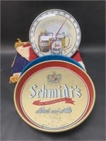 Vintage Piel Bros Thermometer & Beer Trays