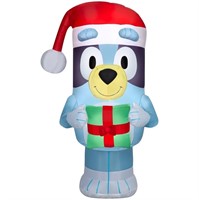 R561  Airblown Inflatable Bluey with Santa Hat Pr