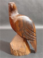 Wood Carved Eagle Sculpture