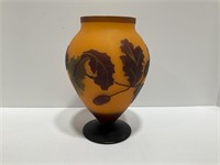 Art Nouveau Galle Style Cameo Art Glass Vase
