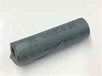 1964 Mint Sealed brinks Roll Of 40 Unc nickels