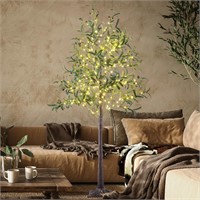 Lightshare Lighted Olive Tree with Fruit 6FT 200L