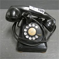 Black Bell System Rotary Dial Phone
