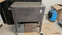 Stand Up Cooler With Bottle Opener On Wheels