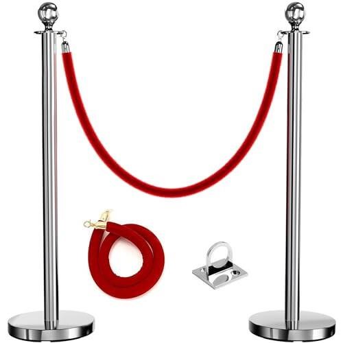 YITAHOME Red Carpet Ropes and Poles, Stanchions a
