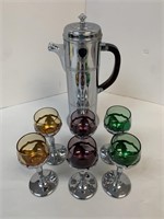 Krome-Kraft Farber Art Deco Cocktail Shaker Set