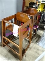 2X, 27"T WOODEN BABY CHAIRS