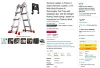 B9527  Soctone A Frame Extension Ladder 17 Ft