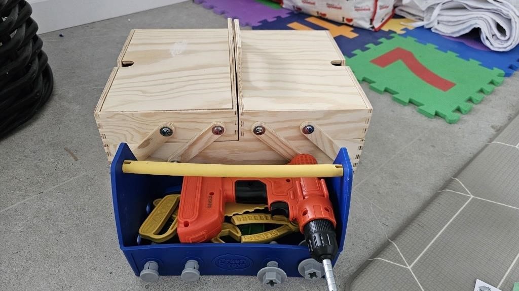 Wooden Storage Box, Tool Kit & more