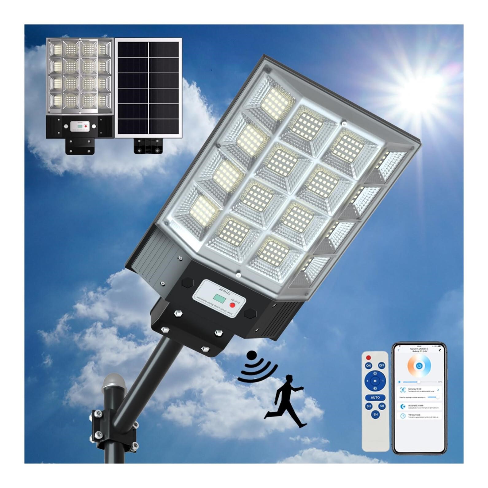 WaitScher Solar Street Lights Outdoor Dusk to Daw