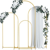 Shimeyao 4Pcs Metal Arch Backdrop Stand Wedding A