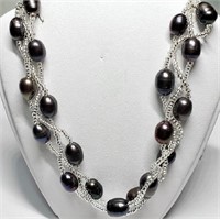 Silver Fresh Water Pearl Necklace