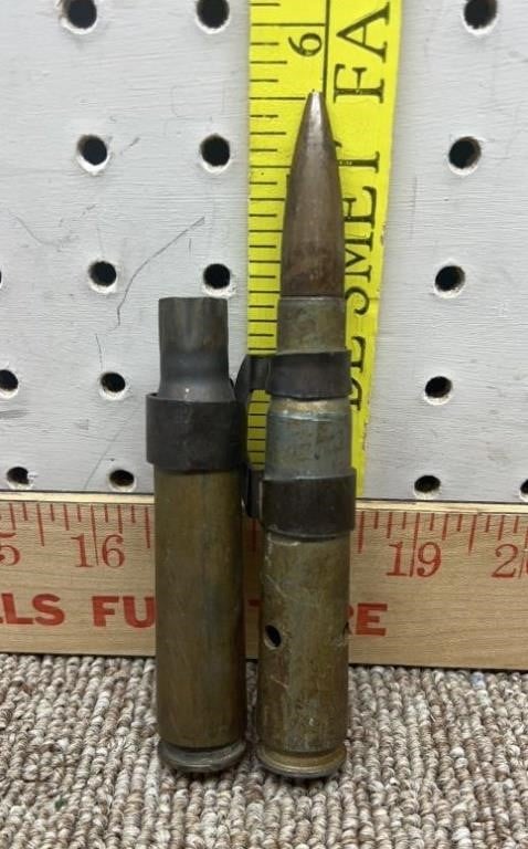 Pair of dead artillery shells
