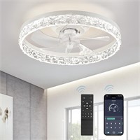 20" Modern Ceiling Fans with Lights and Remote