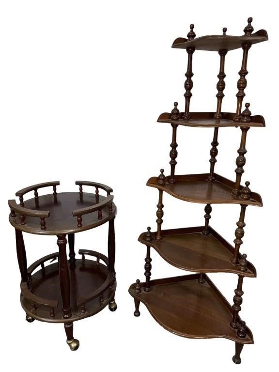 Rustic Shelves / Corner Victorian Style Stand