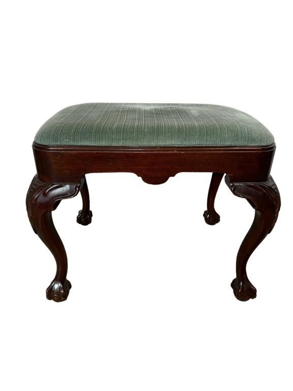 Mahogany Chippendale Ball & Claw Bench