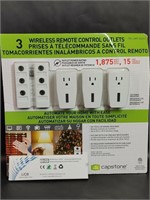 Wireless Remote Control Outlets & Batteries in Box