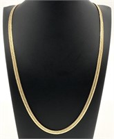 14KT Gold Italian Herringbone Necklace