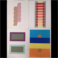 Lot Of 4 Josef Albers Interaction Of Color Silkscr