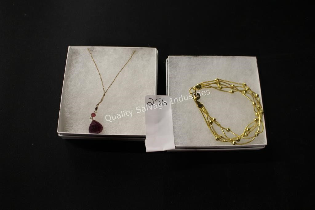 ladies bracelet & necklace (display)
