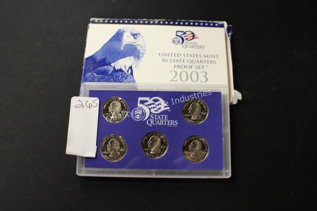 2003 state quarters mint proof set (display)