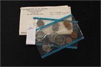 1972 US mint uncirculated coin set (display)