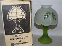 Vtg Westmoreland Satin Glass Mini Candle Light