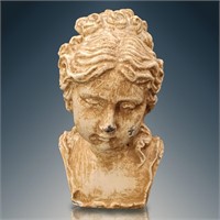Small Antique Classical-Style Bust Of Young Woman