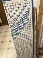 Fabric cutting board & yardsticks