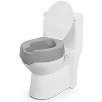 OasisSpace Toilet Seat Risers with Lid and Lock-