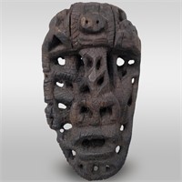 A Deeply caved Antique Tribal African Head.