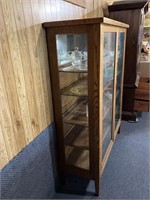 Antique Oak glass front bookcase