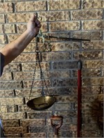 Hanging brass scale