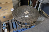 round wicker coffee table