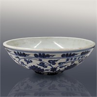 A Large And Thick Chinese Blue And White Porcelain