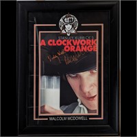 Malcolm McDowell Signed Clockwork Orange Poster