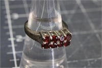Vintage Rubellite Tourmaline Ring, Size 6.5,