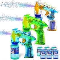JOYIN 3 Bubble Guns Kit for Blaster Party Favors,