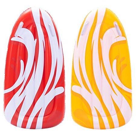 JOYIN 2 Pack Inflatable Boogie Boards with Handle