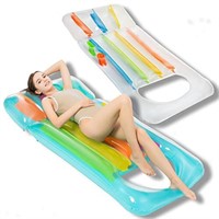 Sloosh 2 Packs Inflatable Pool Float, Pool Lounge